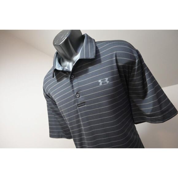 Under Armour Playoff Golf Polo Striped Athletic Performance Shirt Mens Size XL - Picture 1 of 10